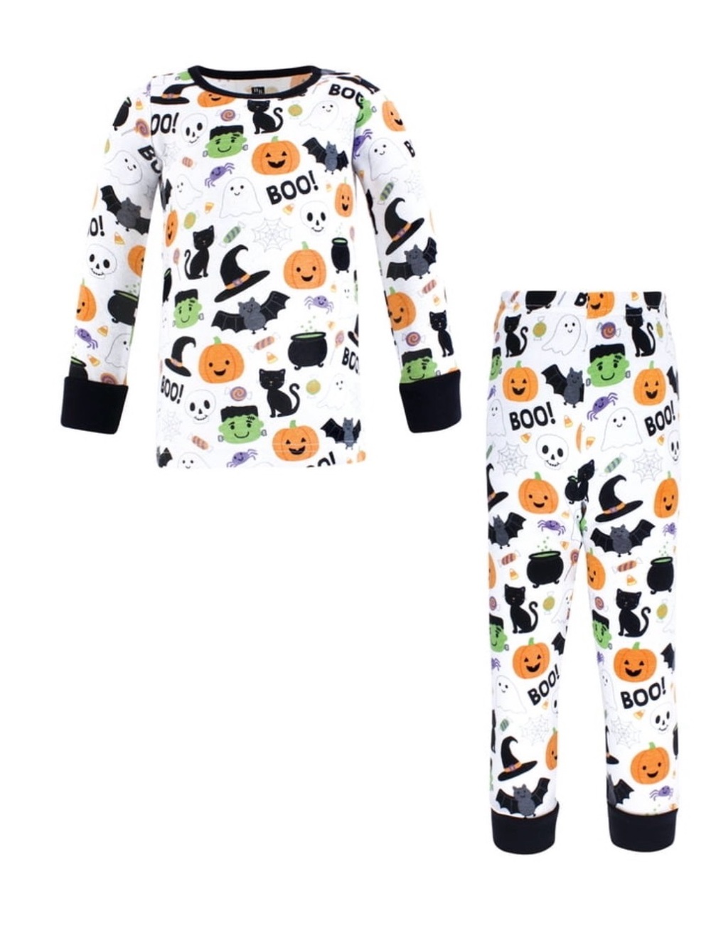 Hudson Baby Halloween Fun Pajamas Long Sleeve Top and Pants, 2 Piece, 18M NWT